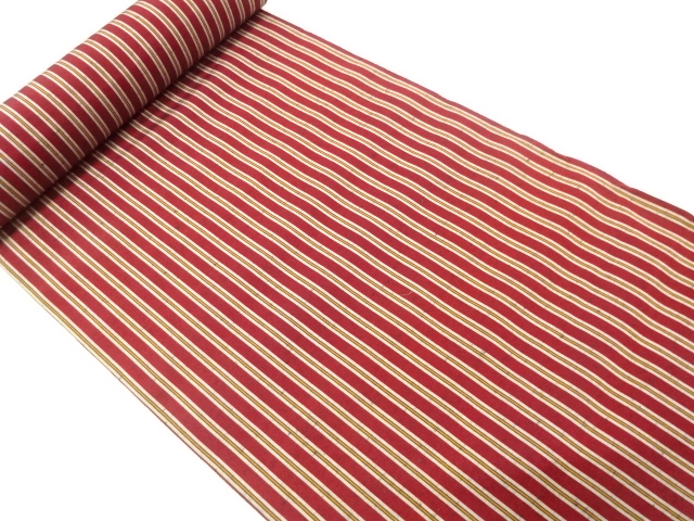 アンティーク　縞模様織り出し　着尺反物